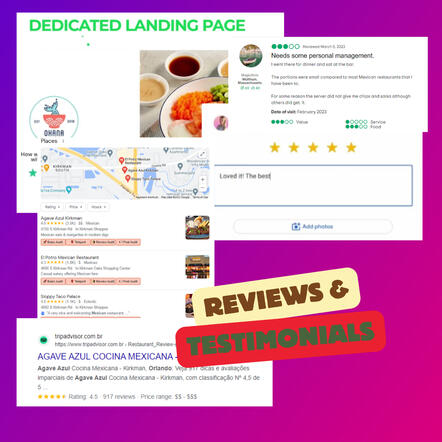 A selection of review posts, decorative image.