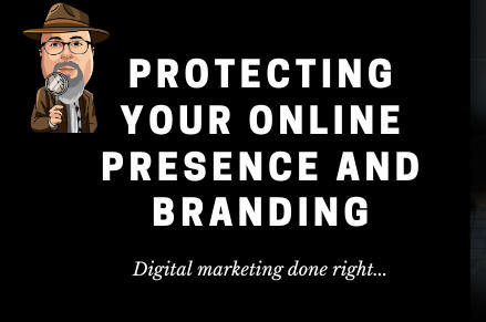 Cartoon of the Web Detective headshot, wearing a hat and holding a magnifying glass.